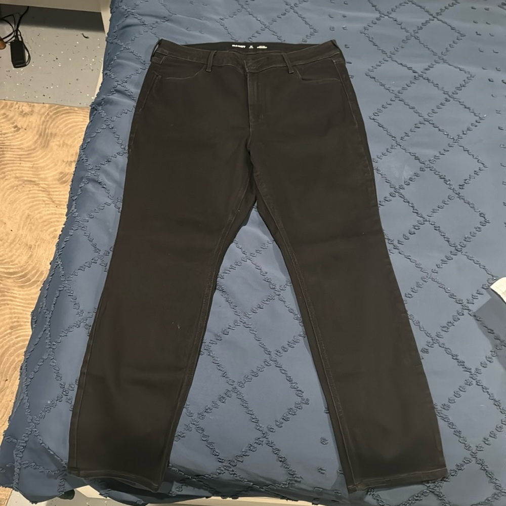 Old Navy High Rise Straight Black Jeans